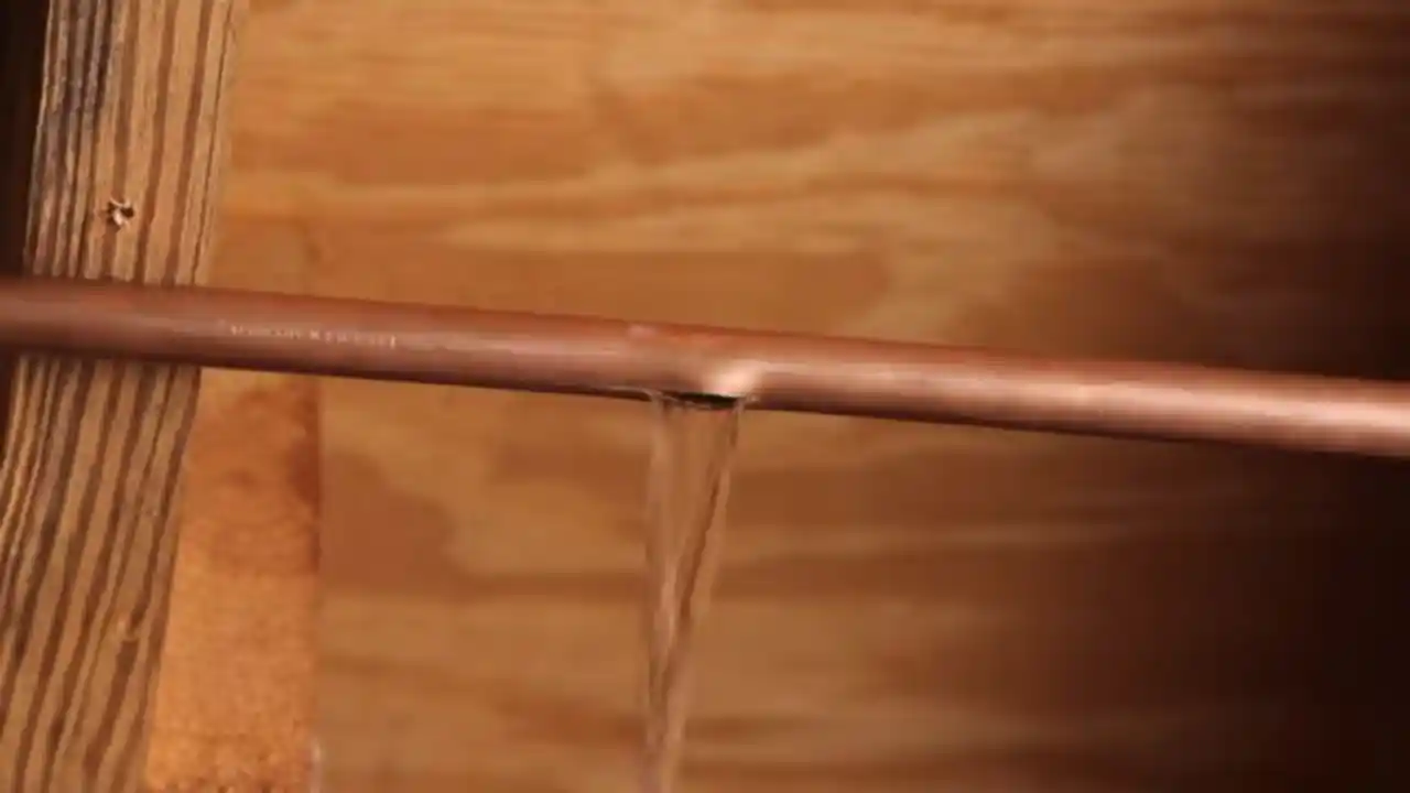 Emergency plumber responding to a burst pipe in York, PA